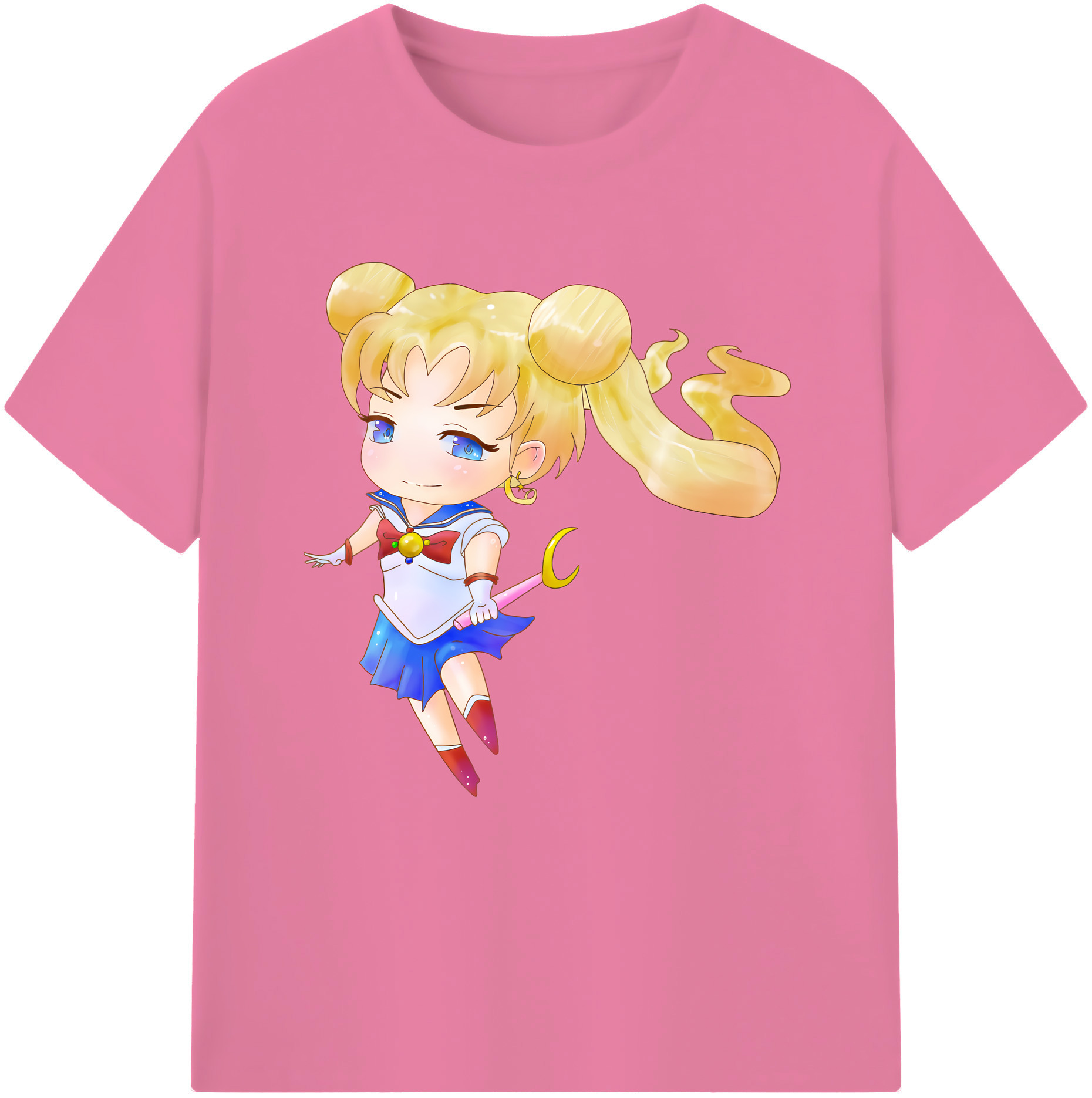 （画像用） 美少女戦士セーラームーン 愛野 美奈子 あいの みなこ Sailor Moon Aino Minako 綿100％半袖Tシャツ（フロントプリント）